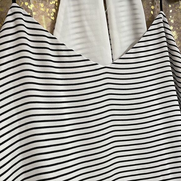 Express reversible black and white striped Barcelona cami, size S - Picture 2 of 5